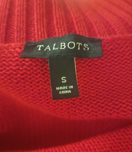 Talbot's cardigan, red, size small - Picture 5 of 8